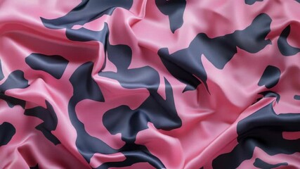 Poster - Close-up shot of pink and black fabric texture