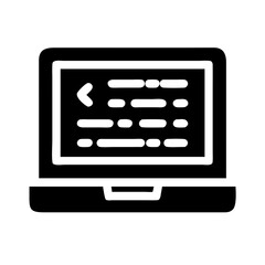 Poster - A laptop computer screen displaying code isolated on white background