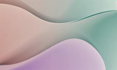 Poster - Creating mesmerizing abstract patterns with flowing shapes in pastel colors