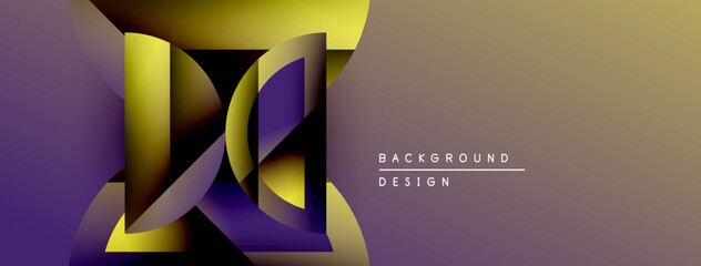 Aufkleber - Abstract geometric design. Gradient colors blend, creating dynamic visual effect. Modern background suitable for presentations, branding.