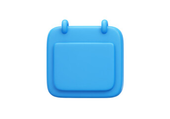 Leinwandbilder - Blue Calendar Icon on Transparent Background a Symbol of Scheduling and Organization