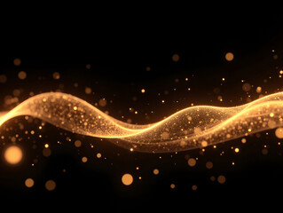 Poster - Abstract light three-dimensional luminous particles technology sense KV main visual background