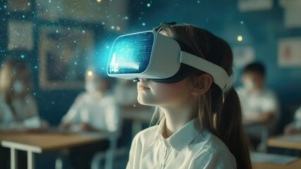 Poster - Student using virtual reality technology in educational setting