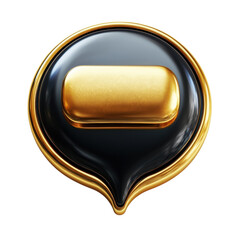 Poster - Golden Minus Sign Icon Button Delete Remove Decrease Negative Subtraction on transparent background