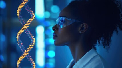 Poster - Scientist studying genetic material