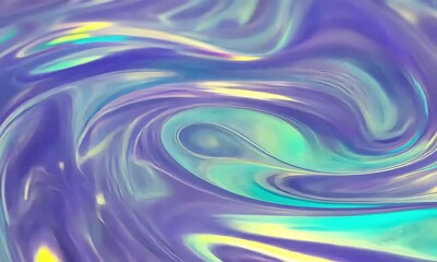 Poster - Colorful ripples of light dance on a shimmering surface in vibrant hues