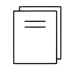 Poster - Simple Outline Paper Stack Document Icon Sheet Illustration