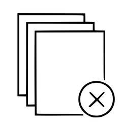 Poster - Outline Simple Delete File Document Symbol Shape Icon for User Interface