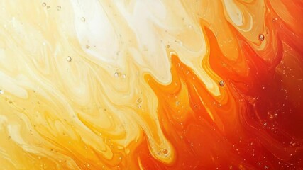 Poster - A close-up shot of a vibrant orange and yellow liquid