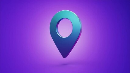 Vibrant 3D Map Pin Icon Location Marker Design