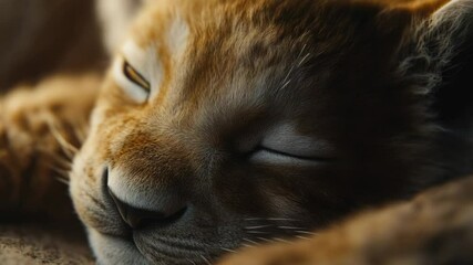 Aufkleber - A close-up of a cat resting peacefully on a soft blanket