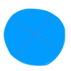 Poster - A Light Blue Circle with Subtle Red Lines on a Transparent Background, Perfect for Adding a Soft and Minimalist Touch to Digital Art Projects