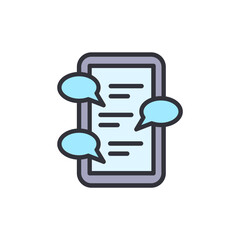 Poster - Symbolic Depiction Of Mobile Communication And Messaging On Transparent