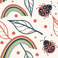 Poster - Vibrant and playful abstract organic shapes in a bright colorful composition perfect for modern graphic design and artistic backgrounds