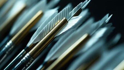 Poster - A close-up shot of multiple arrows