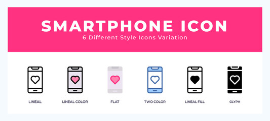 Aufkleber - Smartphone set of simple icons great for web. app. presentation and more.