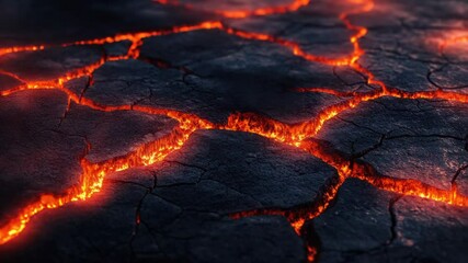 Poster - A close-up view of a crack in the earth's surface