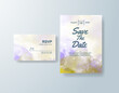 © REZI - Wedding invitation with abstract splash watercolor