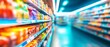 © santima - Colorful grocery aisle filled with various products.