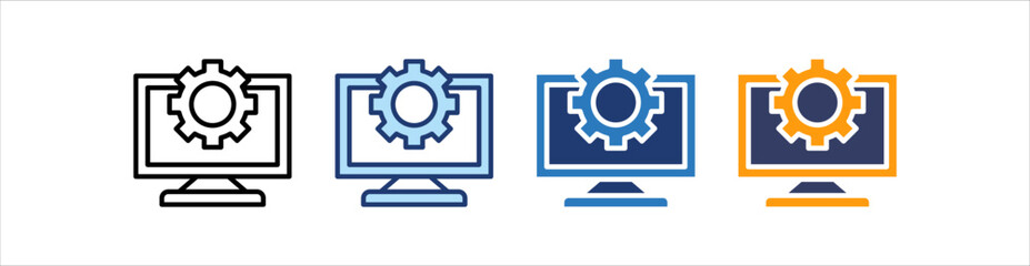 Automation Icon  Set Multiple Style Collection