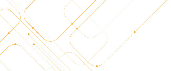 Vector minimalist geometric technology and digital connection design