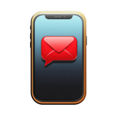 Poster - Mobile App Email Notification Alert Message Smartphone Reminder Technology on transparent background