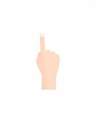 Poster - Cartoon character hand pointing gesture. Business clip art isolated on white background. Plastic style icon.finger, direction, gesture, human, pointing, business, cartoon, hand, icon, symbol, render, 
