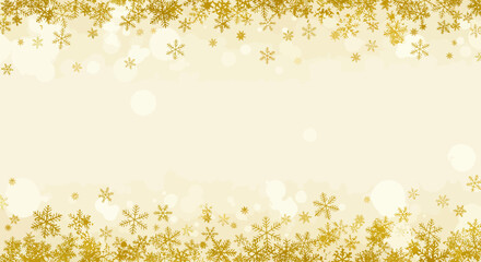 Poster - Golden Snowflake Elegance: A Festive Winter Background with Luxurious Appeal