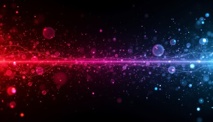 Fototapete - Abstract background with glowing neon lights and dynamic lines, a futuristic vibrant design