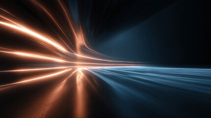 Aufkleber - Dynamic Abstract Background of Blurred Trails Evoking Speed and Technological Advancement Imagery