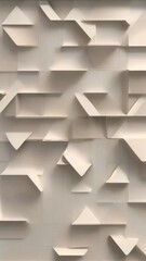 Wall Mural - Simplified geometric tile layouts in soft neutral tones