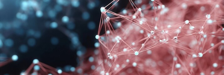 Poster - Abstract Network Backdrop Featuring Interconnected Dots and Lines Illustrating Social Connections