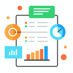 Aufkleber - Business analytics and financial data visualization with charts and graphs