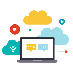 Poster - Cloud computing and online communication with data transfer