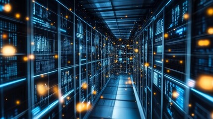Poster - Data Center Illumination with Servers Performing Database Tasks and Advanced Network Infrastructure