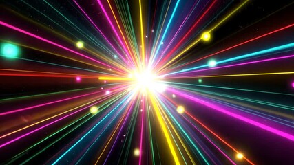 Poster - Radiant Burst of Colorful Lines