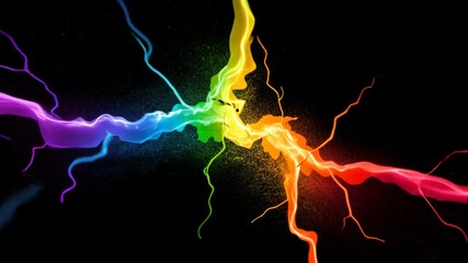 Poster - Abstract Rainbow Energy Flow