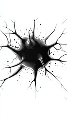 Poster - Abstract Illustration of Cerebral Connections with Neural Networks and Synapse Structures on Canvas