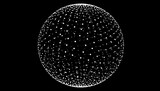 Glittering sphere with abstract background.