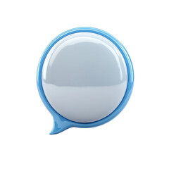 Poster - Blue Speech Bubble Icon Illustration Modern Communication Tool Message on transparent background