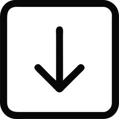 Poster - Clean outline vector icon representing a dropdown menu selection interface element