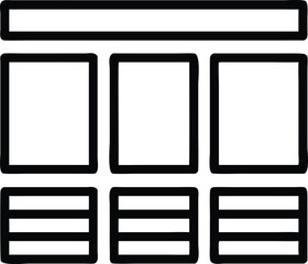 Poster - Abstract grid layout design with intersecting columns and rows
