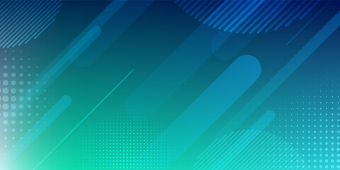 Wall Mural - Dark Blue, Green vector layout with flat lines and dots. Decorative shining illustration with lines, dots on abstract template. The pattern can be used as ads, poster, banner for commercial.