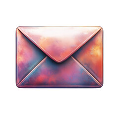 Poster - Metallic Message Elegant Envelope Icon Colorful Design Send Communication on transparent background