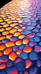 Poster - Abstract Fluid Hexagonal Shapes with Fading Colors