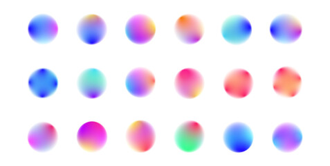 Poster - Set of round gradient, pink, purple color round wavy speed and motion lines on white transparent background. Can be used for badges, price tags, labels.	
