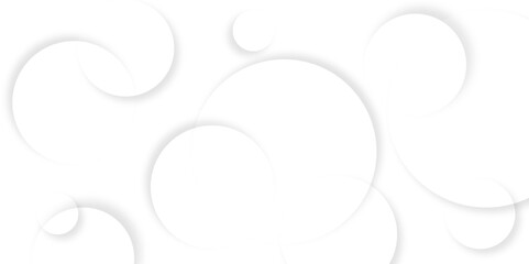 Leinwandbilder - Abstract background with circle white abstract geometric background with soft light white paper circles in design .Gray abstract. Modern design background for report and project presentation template.
