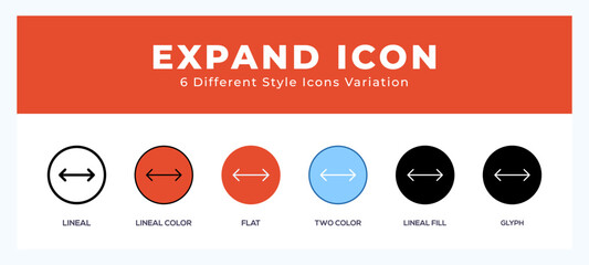 Aufkleber - Expand icon vector illustration. trendy styles
