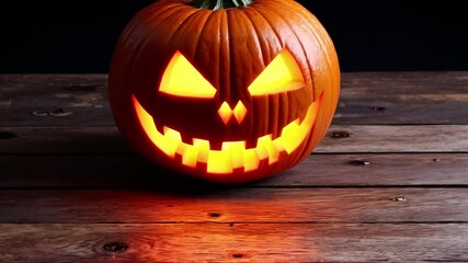 Aufkleber - Jack O Lantern for halloween isolated on black background