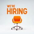 © Hunman - We are hiring message blank chair announcement Open job vacancies to join our team.